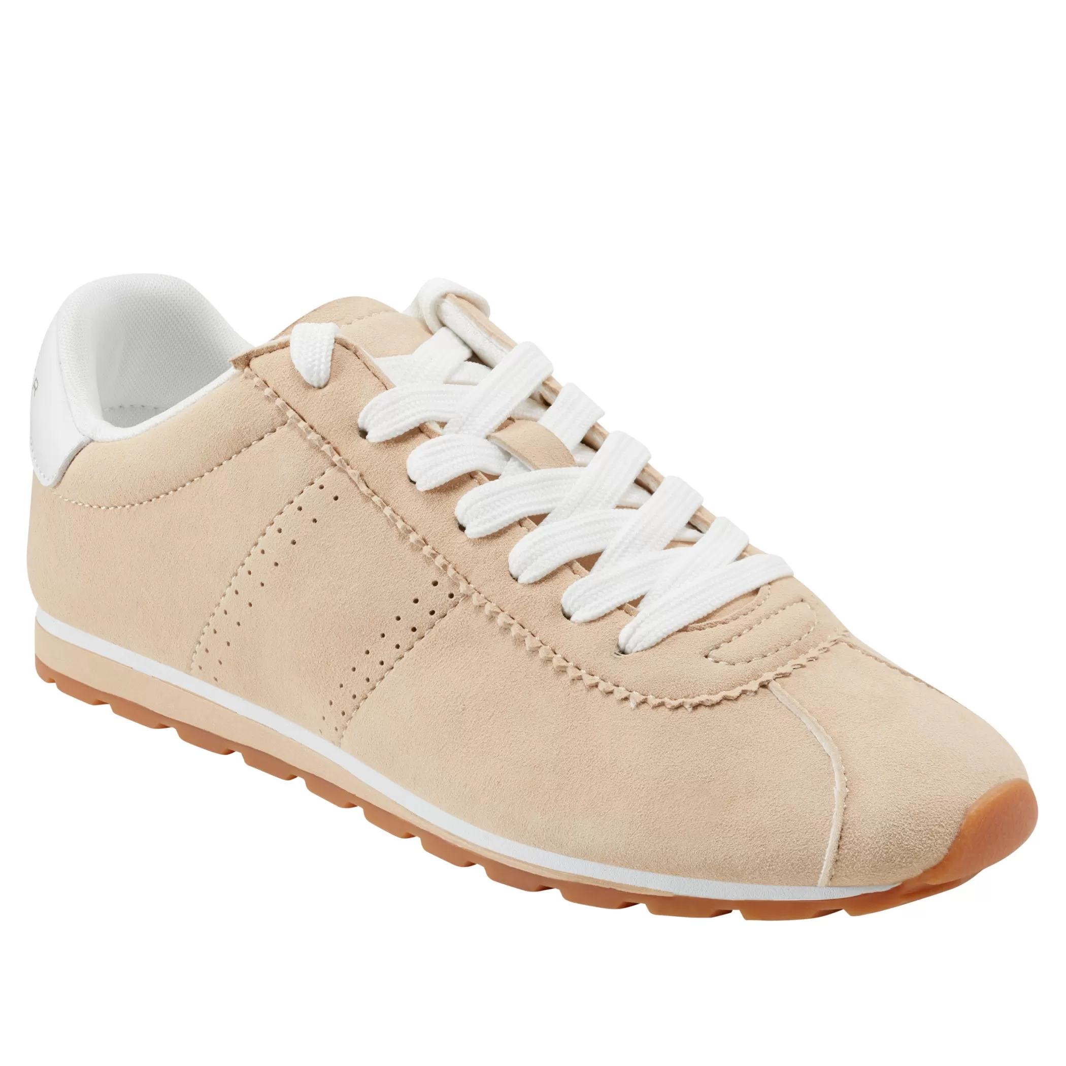 Discount Marc Fisher Teddy Laceup Sneaker Natural Suede