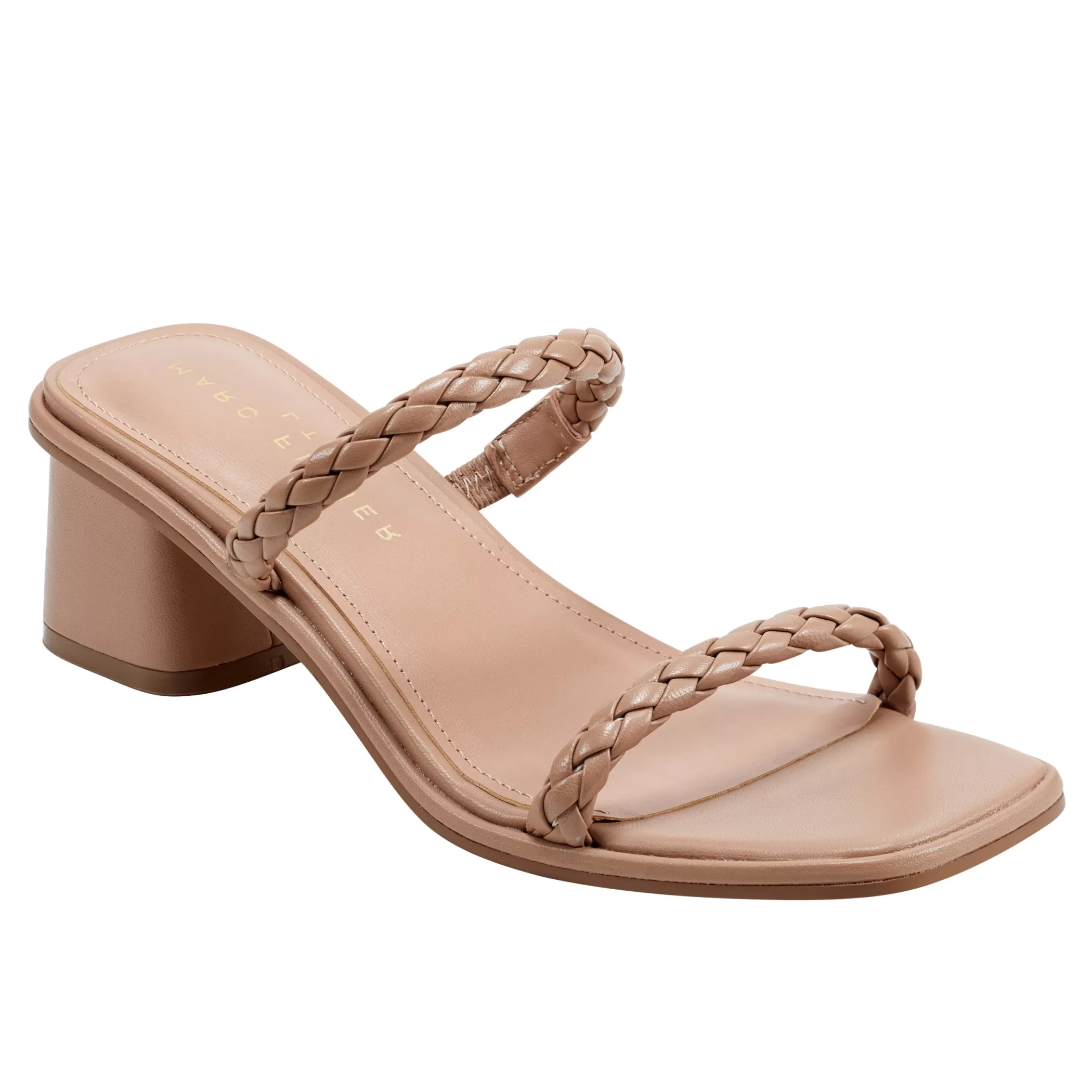 Shop Marc Fisher Thoral Block Heel Sandal Light Natural
